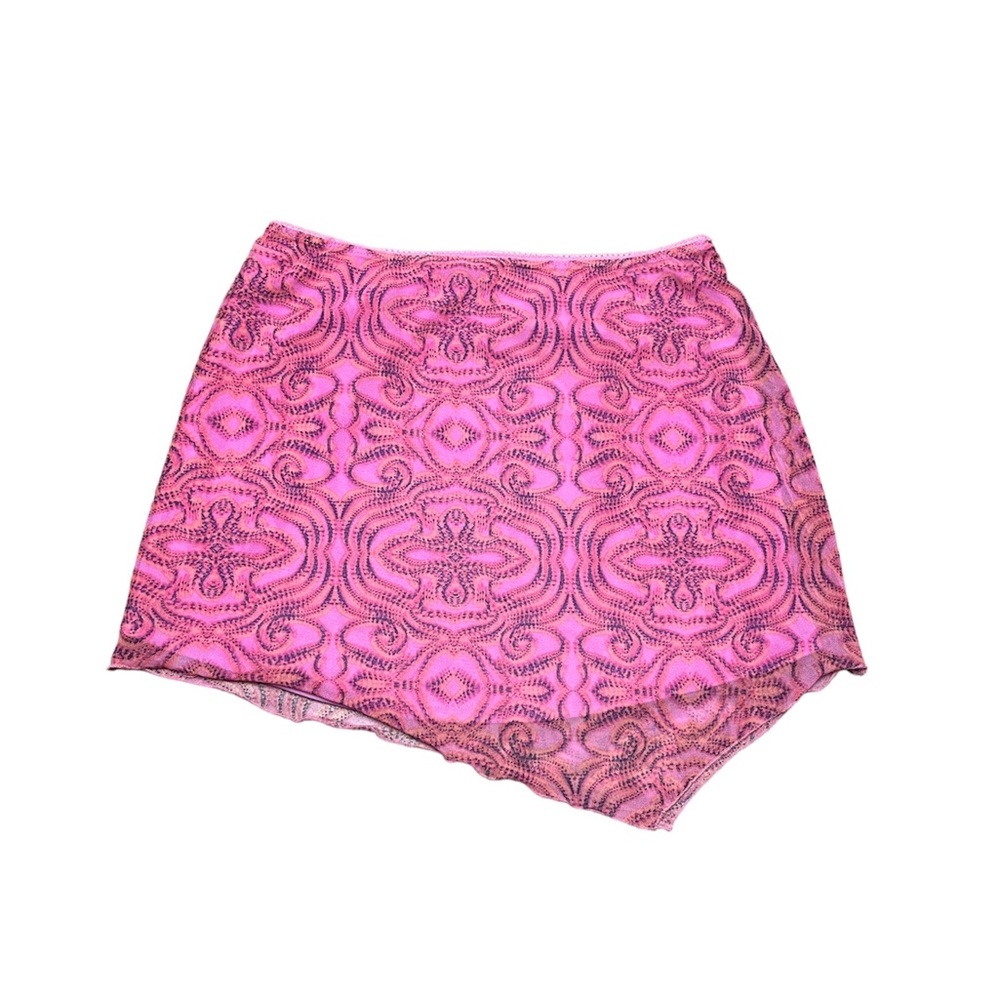 Layered pink mini skirt